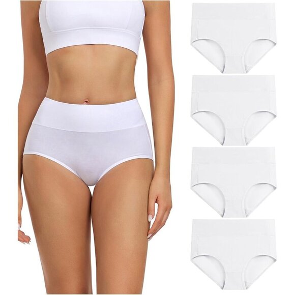 Cotton Women's High Waisted Full Coverage Panties 4 Pack Comfortable
